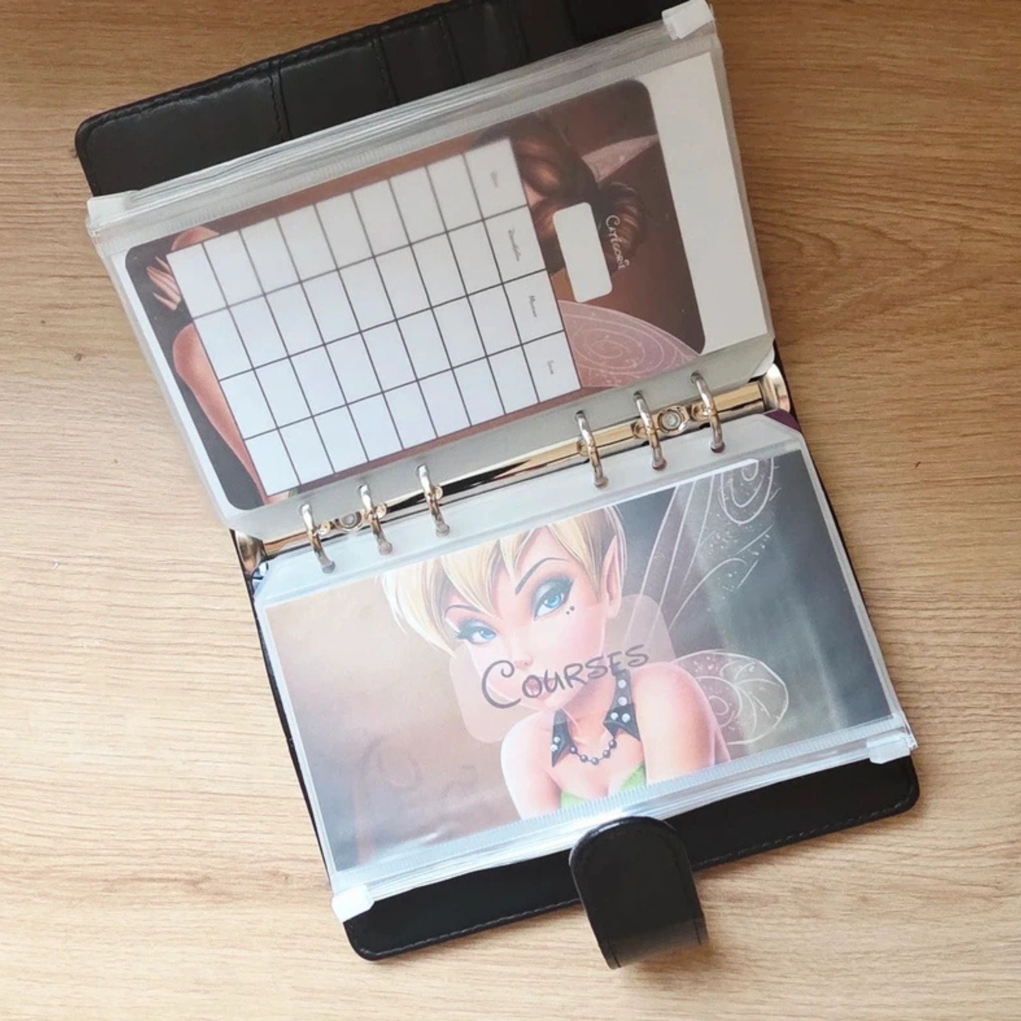 🎸 Classeur de Budget Complet "Fée Rock" – Noir Intense (A6)