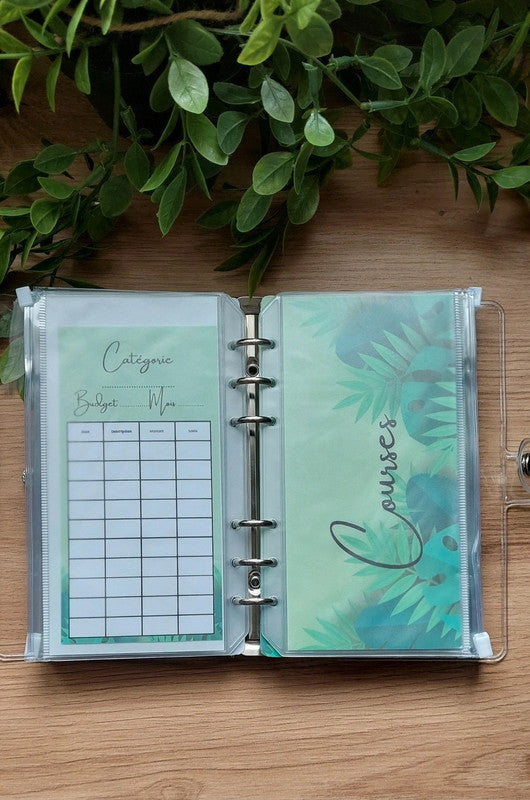 🌿 Classeur de Budget Complet "Jungle Menthe" – Nature & Sérénité (A6)