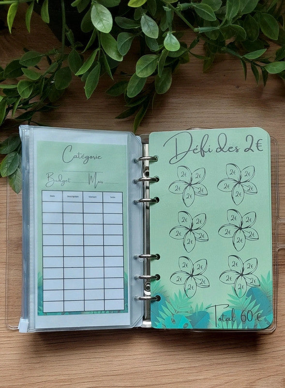 🌿 Classeur de Budget Complet "Jungle Menthe" – Nature & Sérénité (A6)