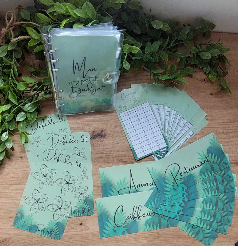 🌿 Classeur de Budget Complet "Jungle Menthe" – Nature & Sérénité (A6)
