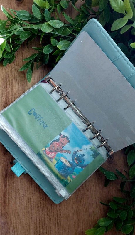 🌺 Classeur de Budget Complet "Lilo et Stitch Tropical" – Bleu Ciel (A6)