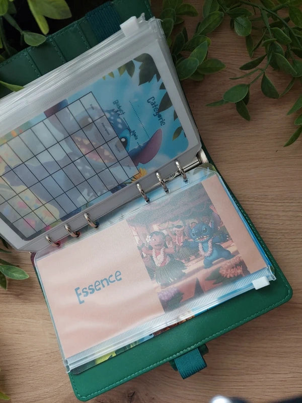 🌺 Classeur de Budget Complet "Stitch Tropical" – Vert Émeraude (A6)