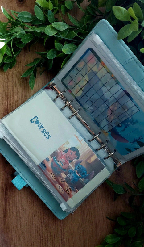 🌺 Classeur de Budget Complet "Lilo et Stitch Tropical" – Bleu Ciel (A6)