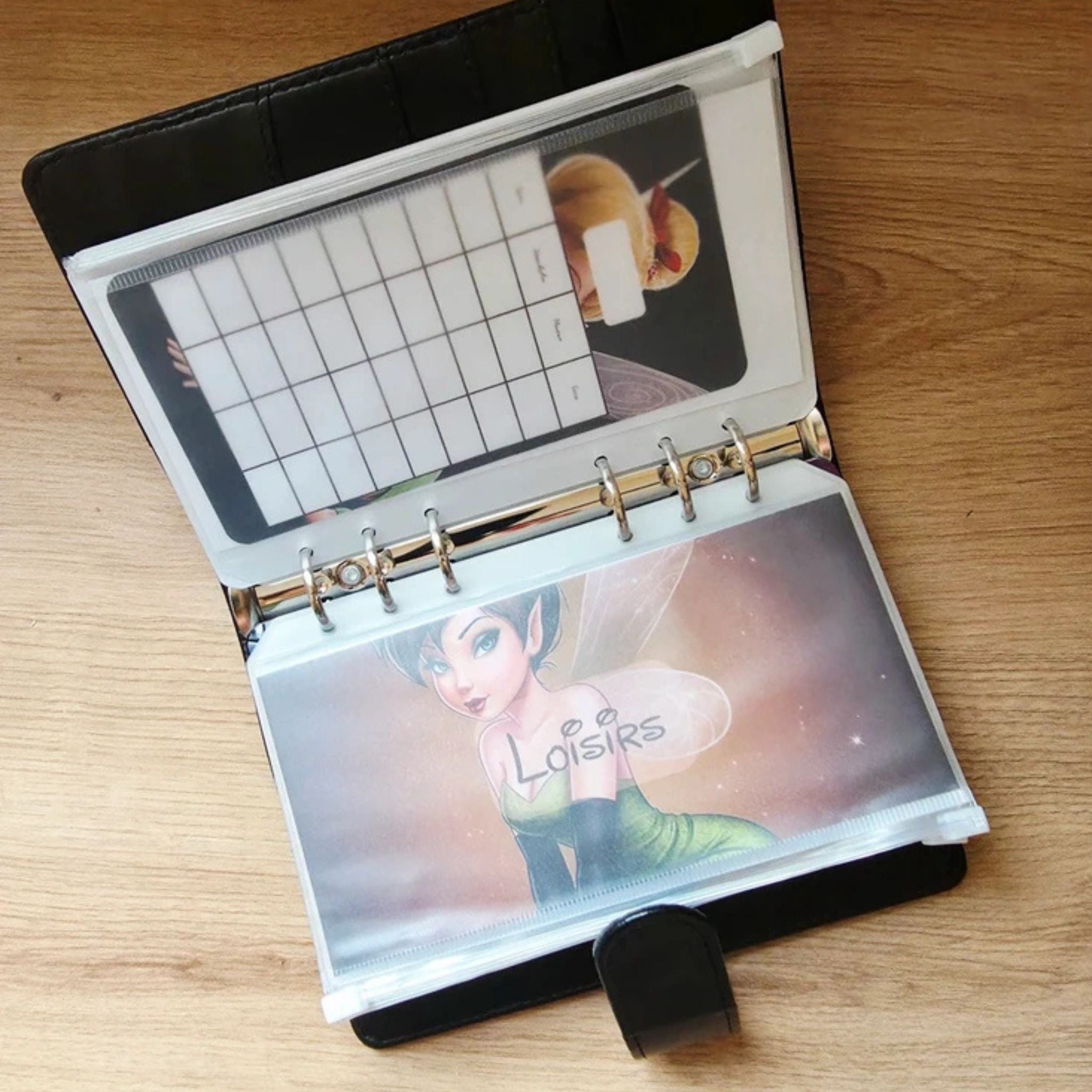 🎸 Classeur de Budget Complet "Fée Rock" – Noir Intense (A6)