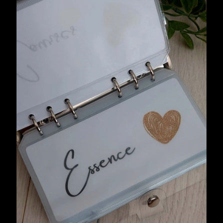 Kit Budget Zen – 2 Classeurs Transparents Cœur Or Format A6