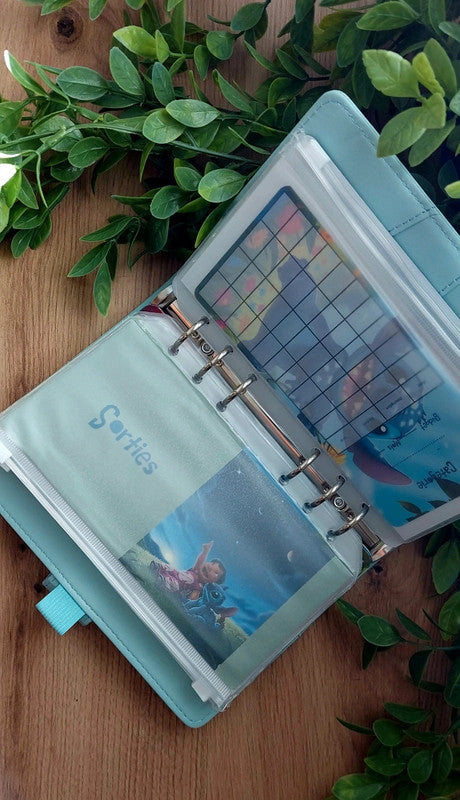 🌺 Classeur de Budget Complet "Lilo et Stitch Tropical" – Bleu Ciel (A6)