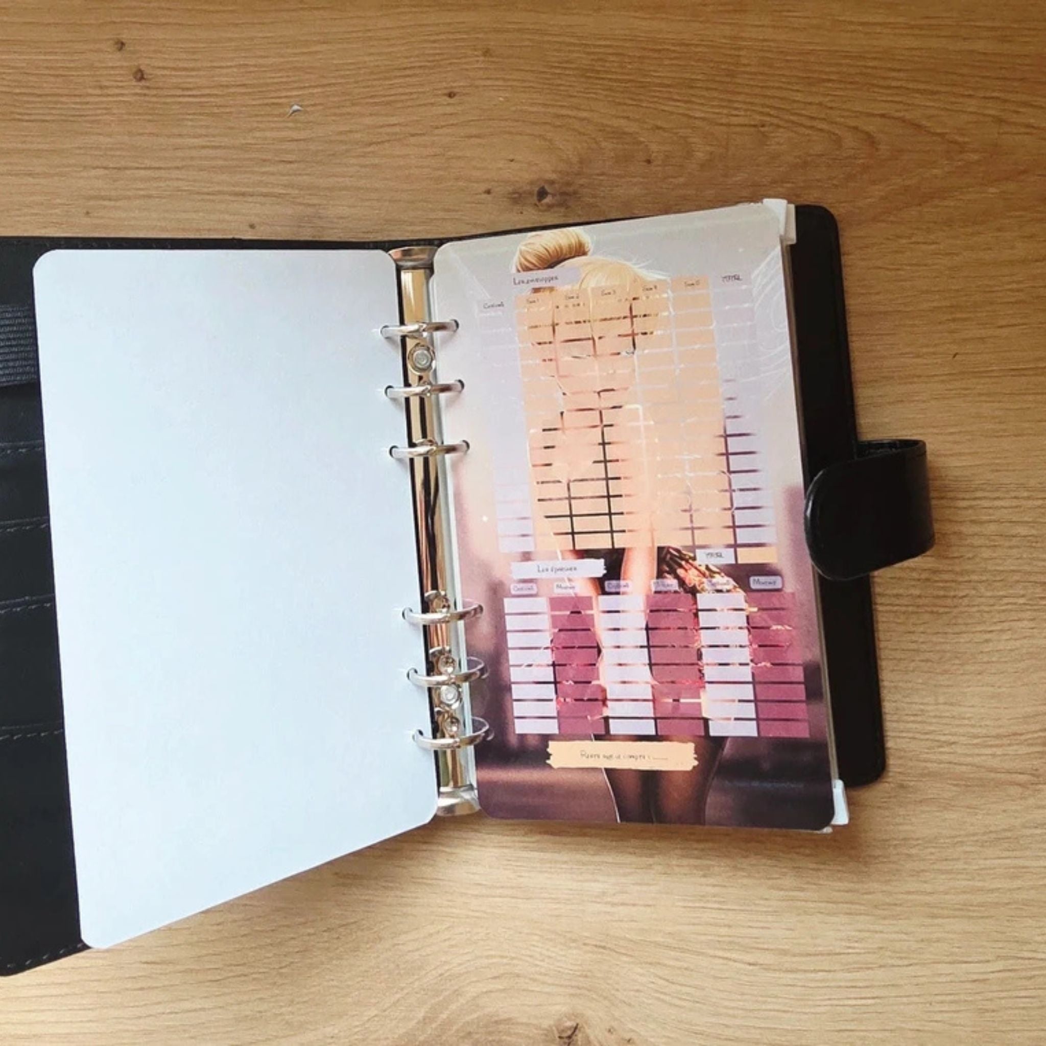 🎸 Classeur de Budget Complet "Fée Rock" – Noir Intense (A6)