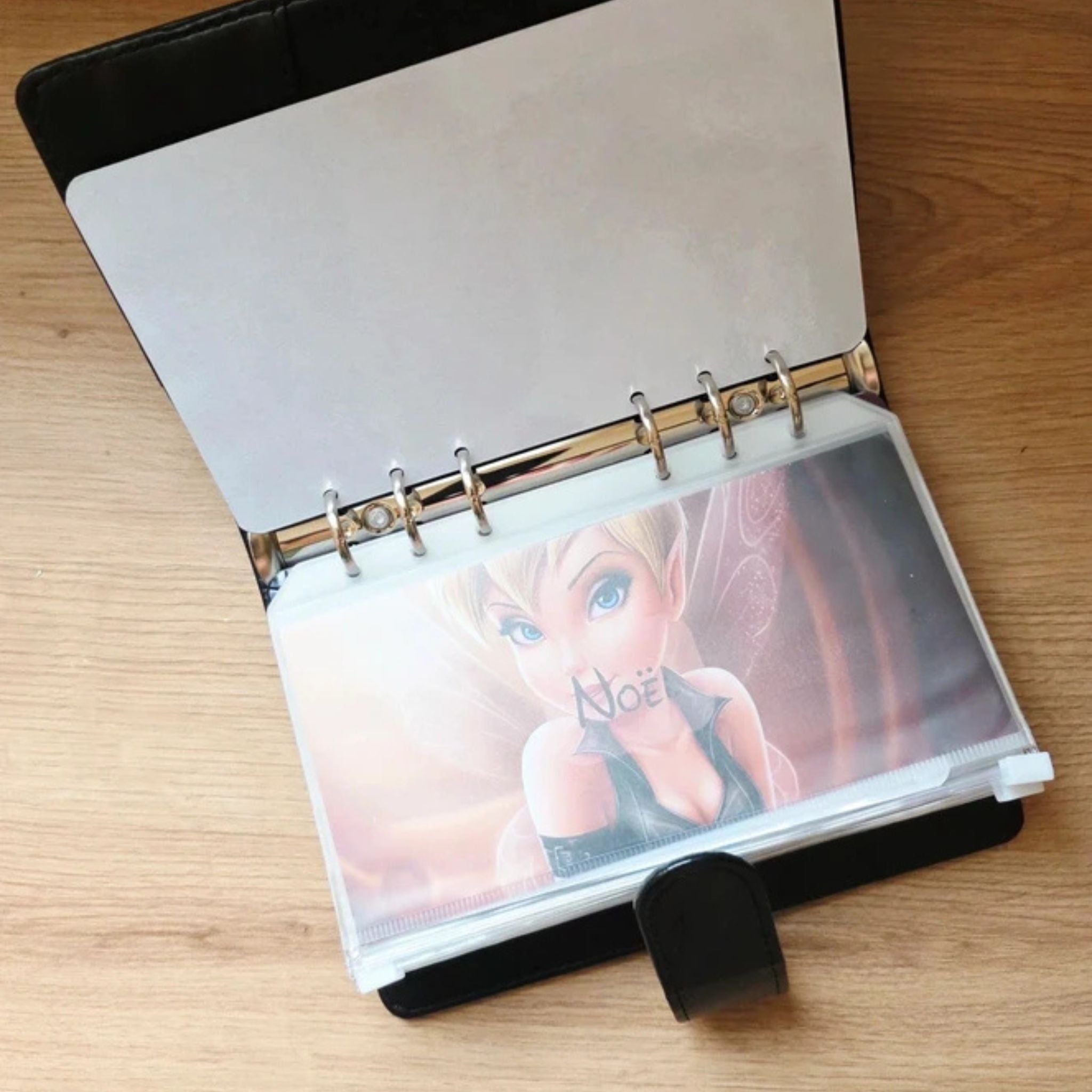 🎸 Classeur de Budget Complet "Fée Rock" – Noir Intense (A6)