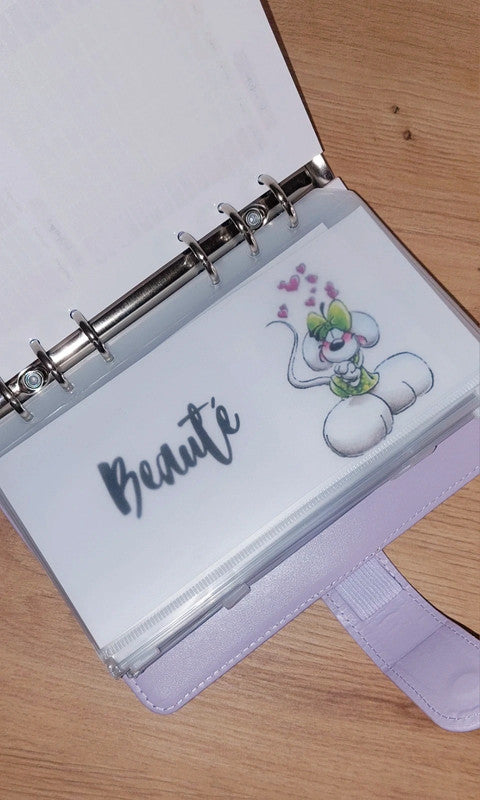 🐭 Classeur de Budget Complet " Diddle " – Lilas & Tendresse (A6)
