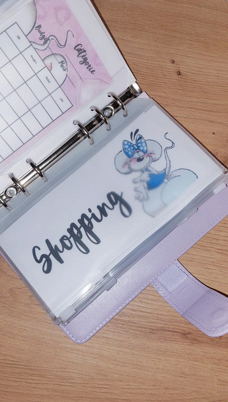 🐭 Classeur de Budget Complet " Diddle " – Lilas & Tendresse (A6)