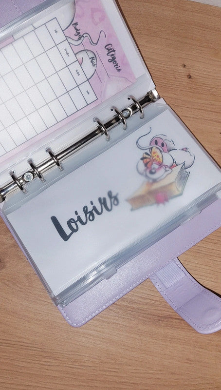🐭 Classeur de Budget Complet " Diddle " – Lilas & Tendresse (A6)