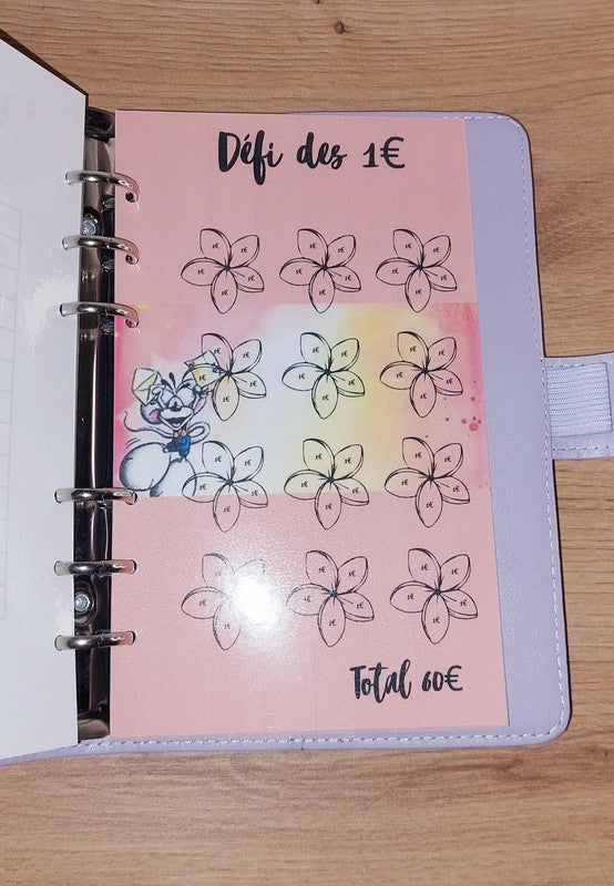🐭 Classeur de Budget Complet " Diddle " – Lilas & Tendresse (A6)