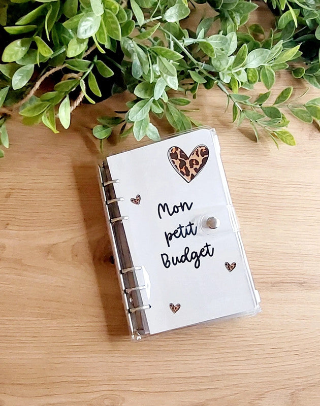 🐆 Classeur Budgétaire transparent Léopard  – "Mon Petit Budget" (A6)