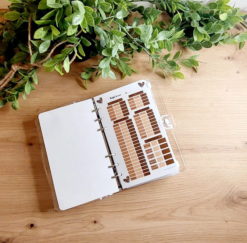 🐆 Classeur Budgétaire transparent Léopard  – "Mon Petit Budget" (A6)