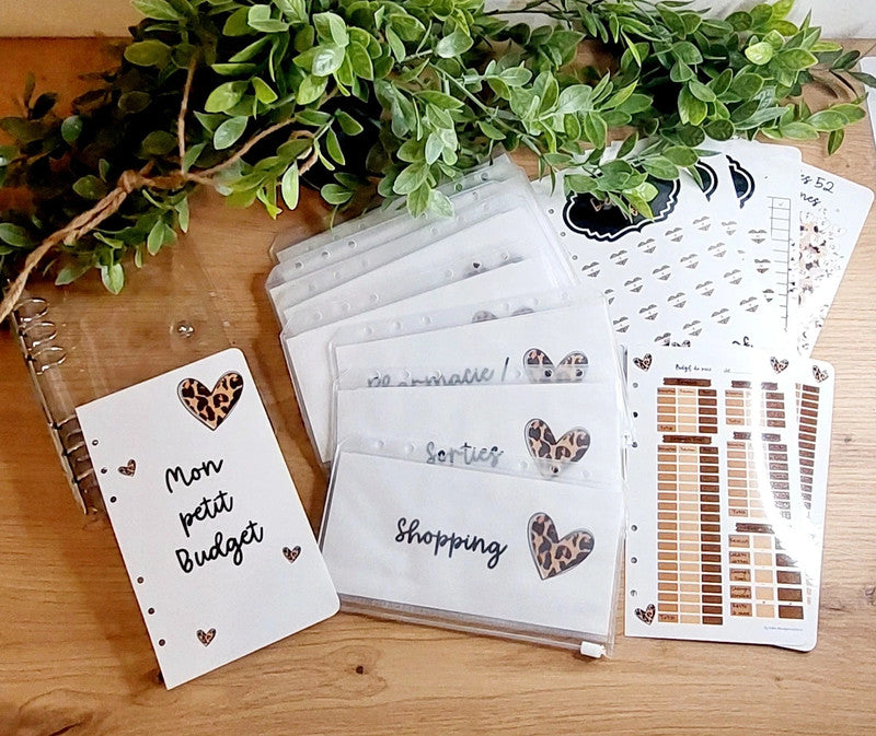 🐆 Classeur Budgétaire transparent Léopard  – "Mon Petit Budget" (A6)