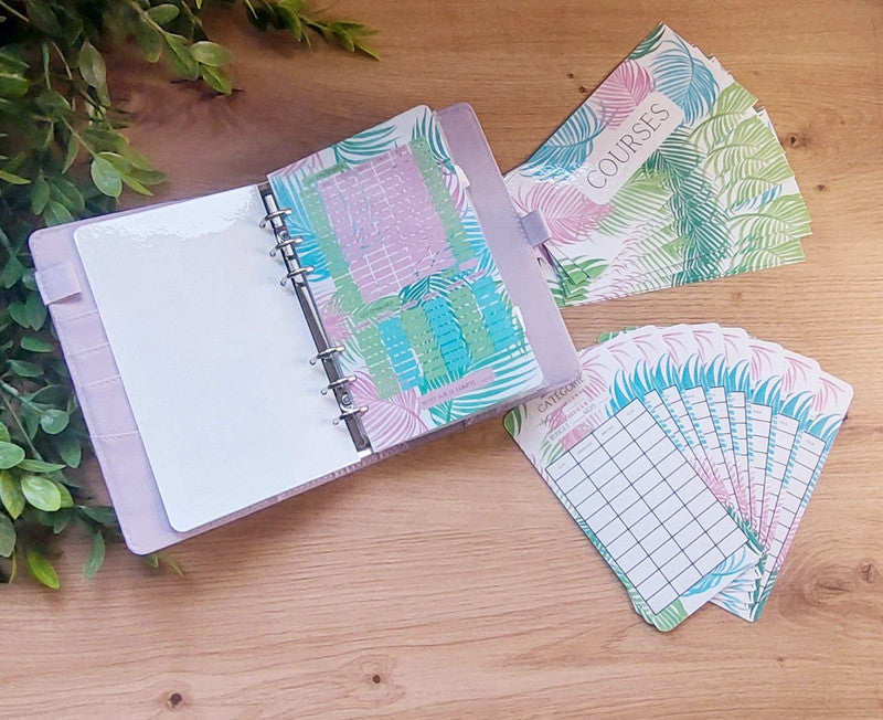 🌿 Classeur de Budget Complet "Douceur Tropicale" – Lilas Pastel (A6)
