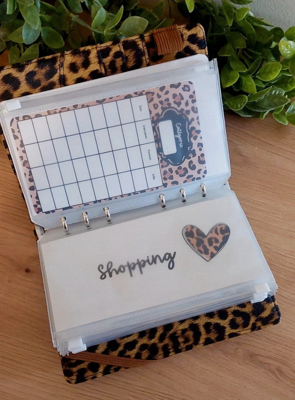 🐆 Classeur Budgétaire A6 – Thème Full Léopard | Fait main