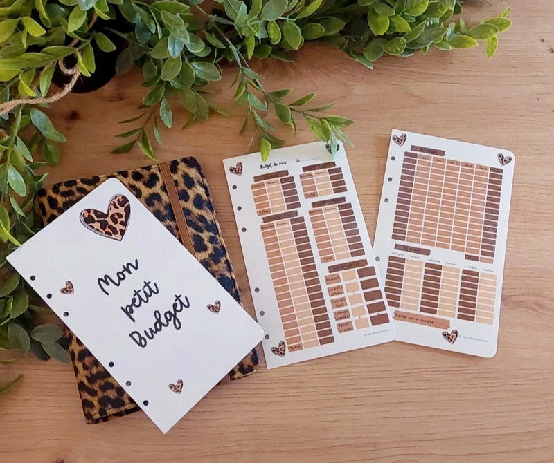 🐆 Classeur Budgétaire A6 – Thème Full Léopard | Fait main