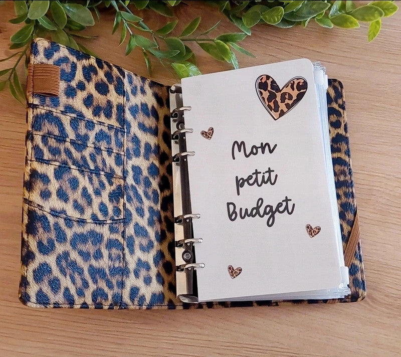 🐆 Classeur Budgétaire A6 – Thème Full Léopard | Fait main