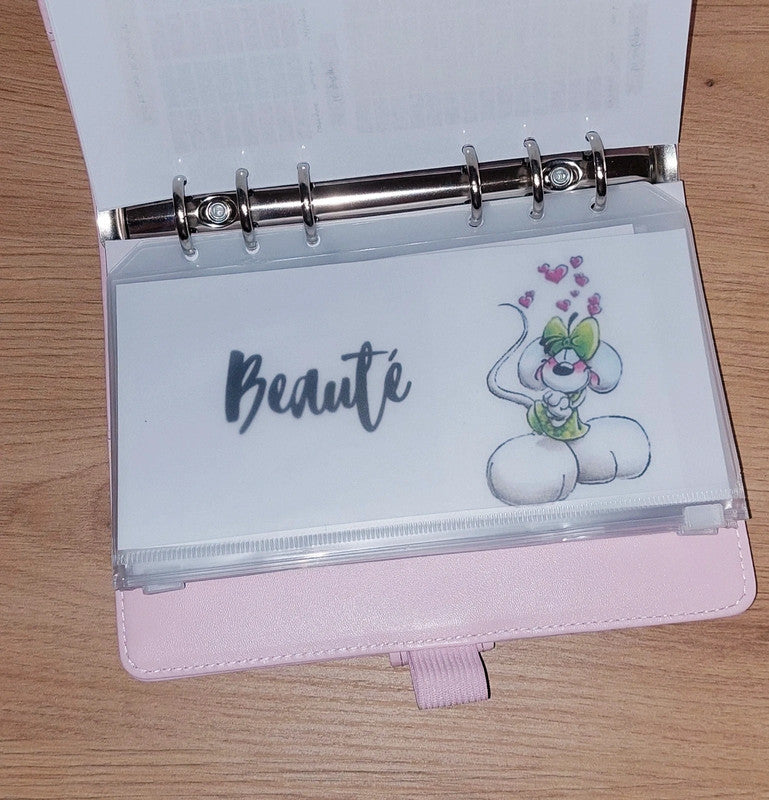 Classeur de Budget Complet "Diddle" Rose Pastel (A6)