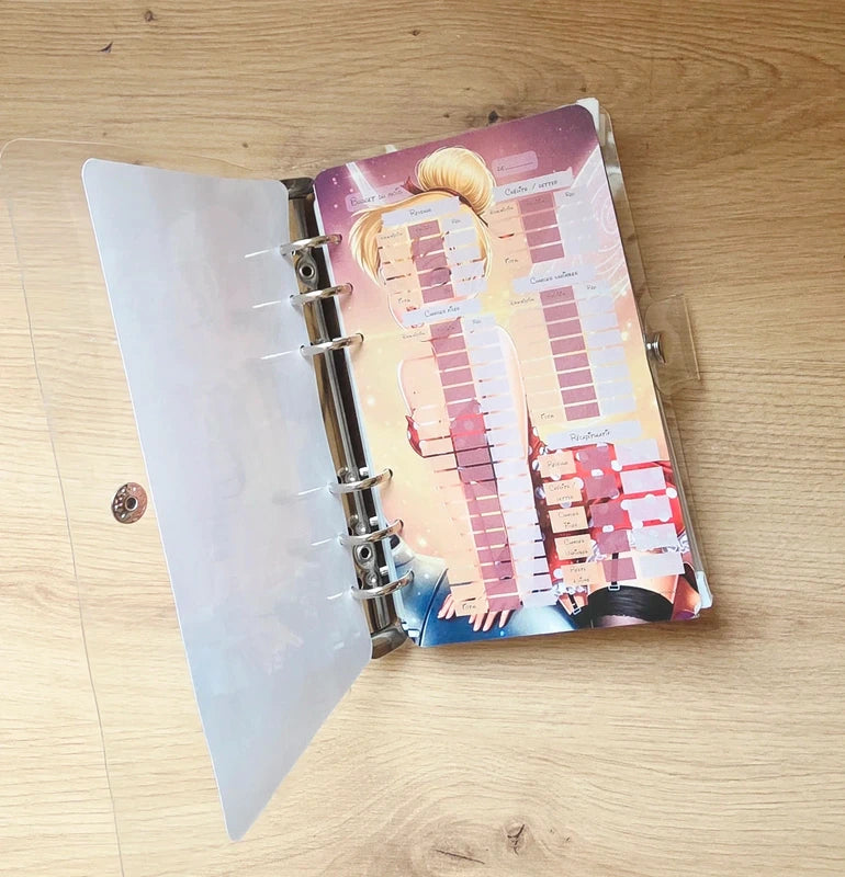 🎸 Classeur de Budget Complet "Fée Rock" – transparent  (A6)