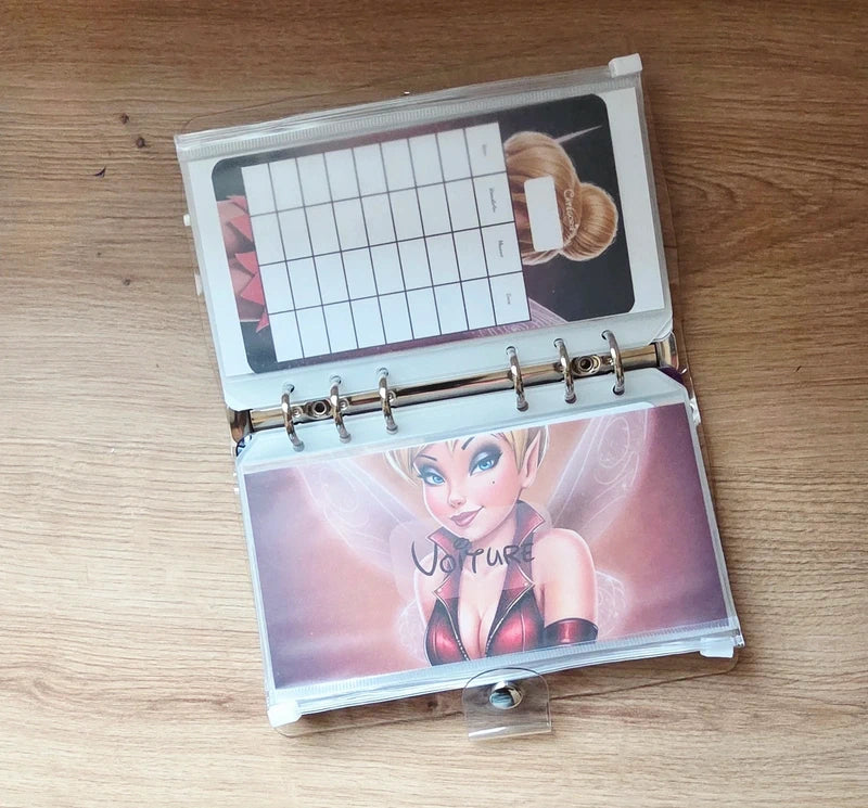 🎸 Classeur de Budget Complet "Fée Rock" – transparent  (A6)