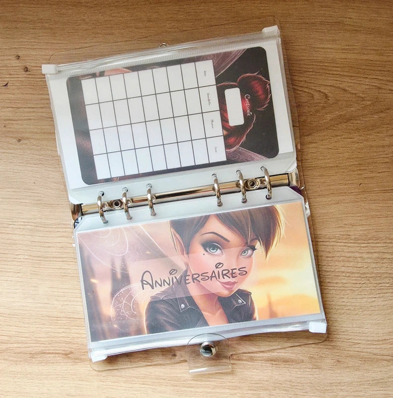 🎸 Classeur de Budget Complet "Fée Rock" – transparent  (A6)