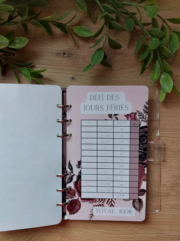 🌹 Classeur de Budget Complet "Mystic Rose" – Floral & Gothique (A6)