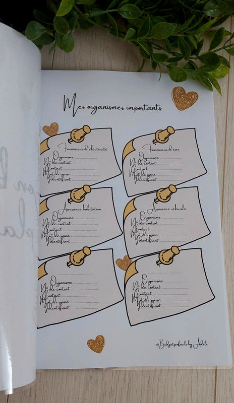 Kit de Démarrage Cœur Or - Budget Planner + Classeurs + Enveloppes