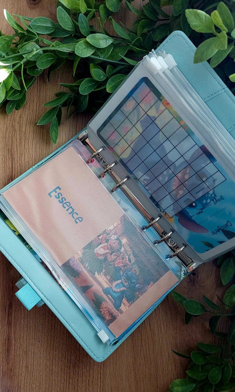 🌺 Classeur de Budget Complet "Lilo et Stitch Tropical" – Bleu Ciel (A6)