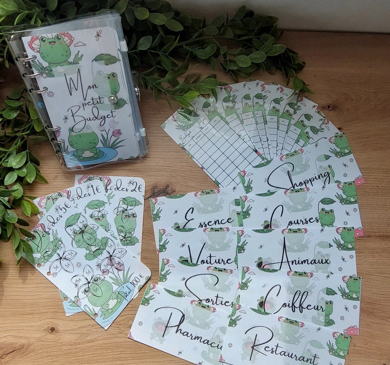 🐸 Classeur de Budget Complet "Froggy" – Vert & Ludique (A6)