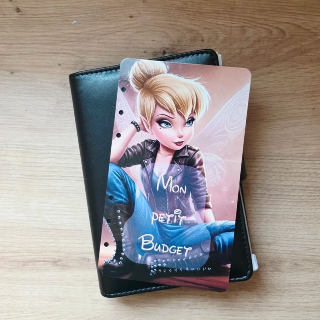 🎸 Classeur de Budget Complet "Fée Rock" – Noir Intense (A6)