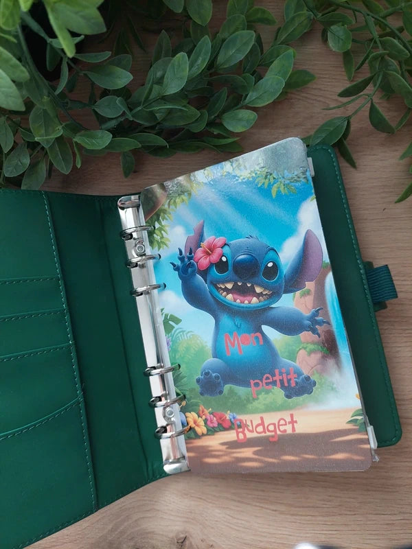 🌺 Classeur de Budget Complet "Stitch Tropical" – Vert Émeraude (A6)