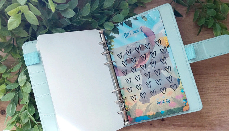 🌺 Classeur de Budget Complet "Lilo et Stitch Tropical" – Bleu Ciel (A6)