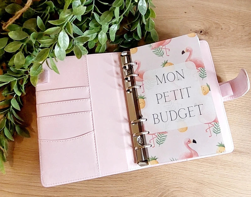 🦩 Classeur de Budget Complet "Pink Flamingo" – Rose Pastel (A6)