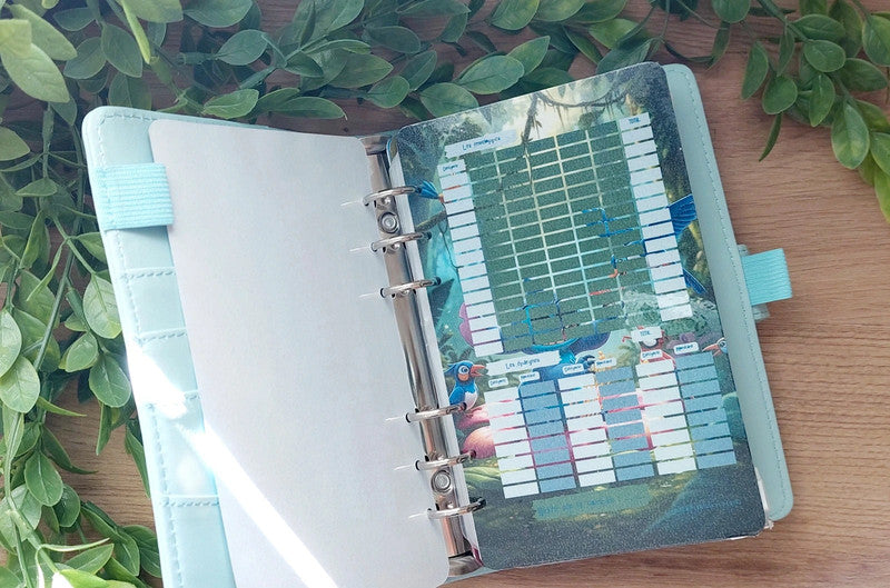 🌺 Classeur de Budget Complet "Lilo et Stitch Tropical" – Bleu Ciel (A6)