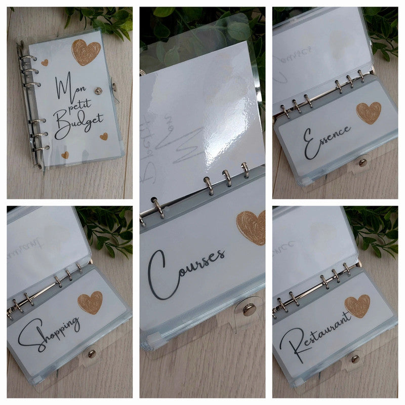 Kit de Démarrage Cœur Or - Budget Planner + Classeurs + Enveloppes