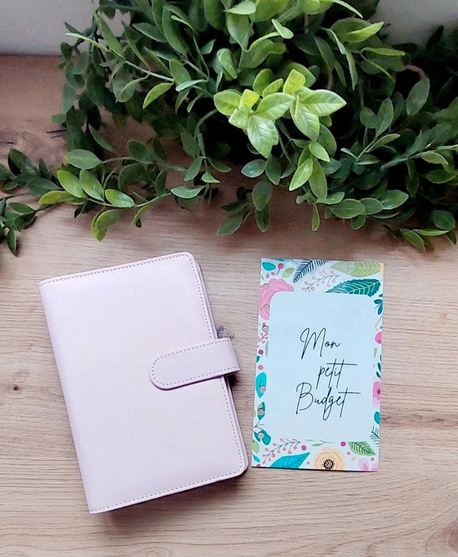 🌸 Classeur de Budget Complet "Fleurs Vintage" – Vieux Rose (A6)
