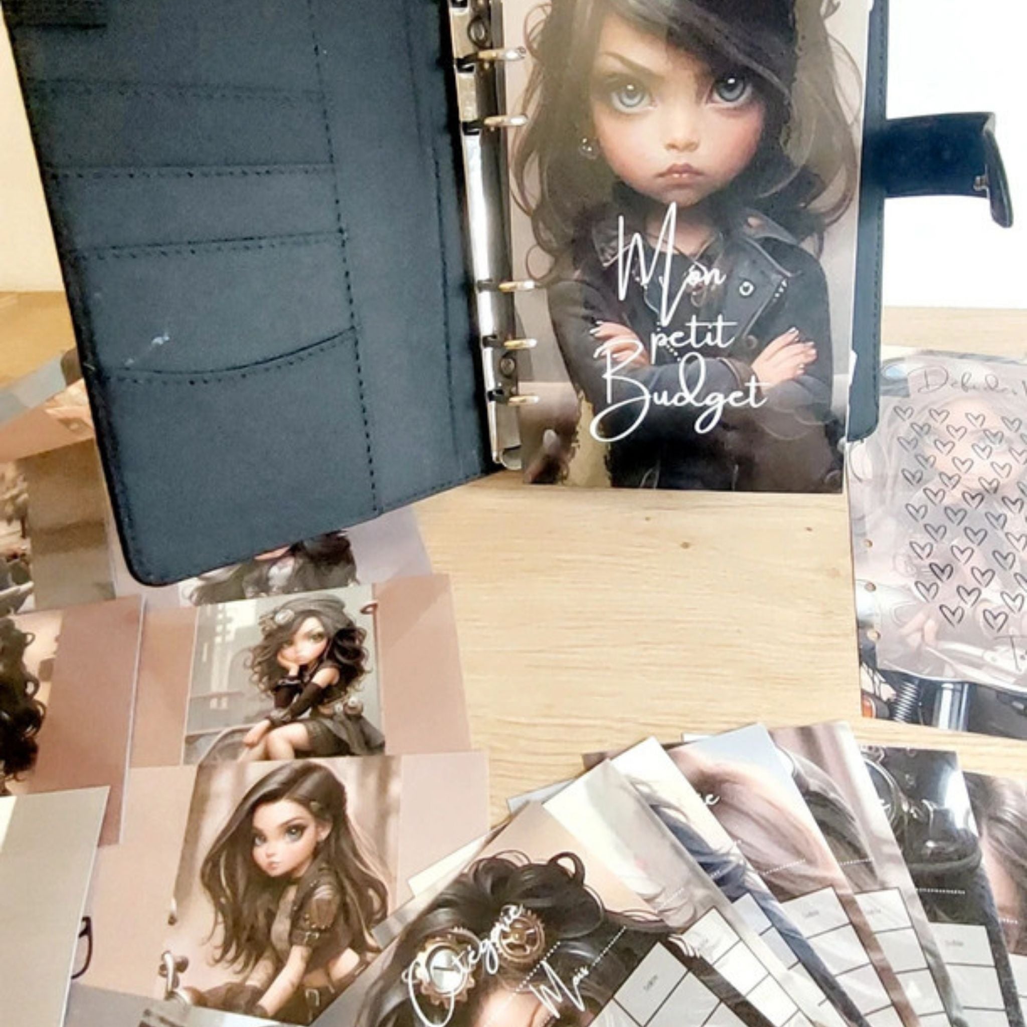 🎸 Classeur de Budget Complet "baby doll " – Noir Intense (A6) (Copie)