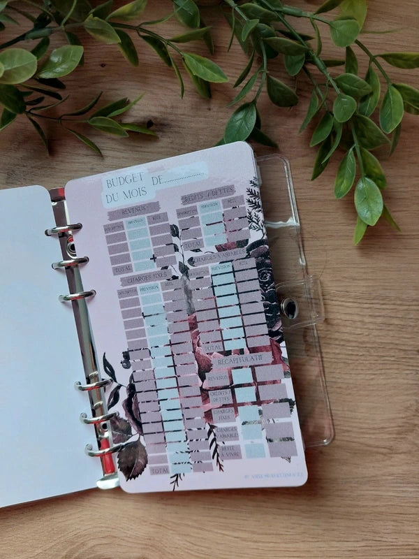 🌹 Classeur de Budget Complet "Mystic Rose" – Floral & Gothique (A6)