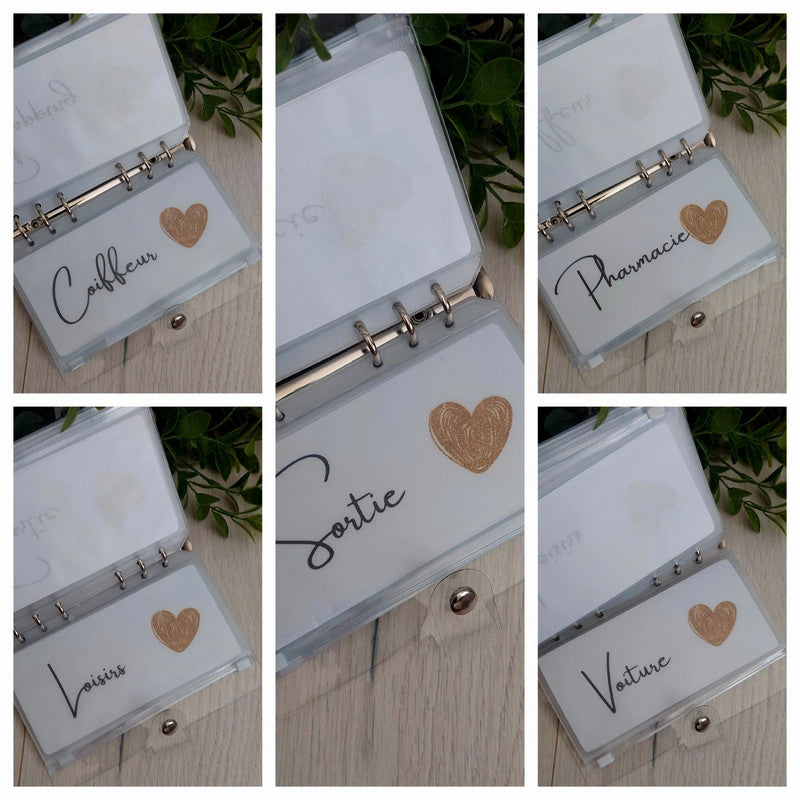 Kit de Démarrage Cœur Or - Budget Planner + Classeurs + Enveloppes