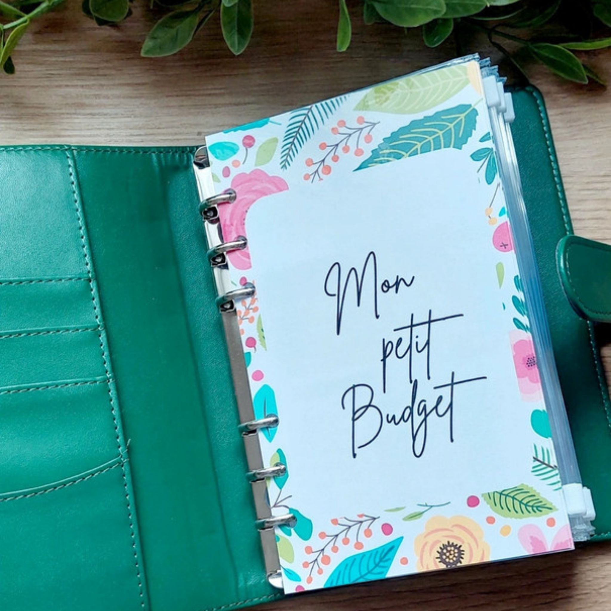 🌿 Classeur de Budget Complet "Tropical Émeraude" – Chic & Organisé (A6)