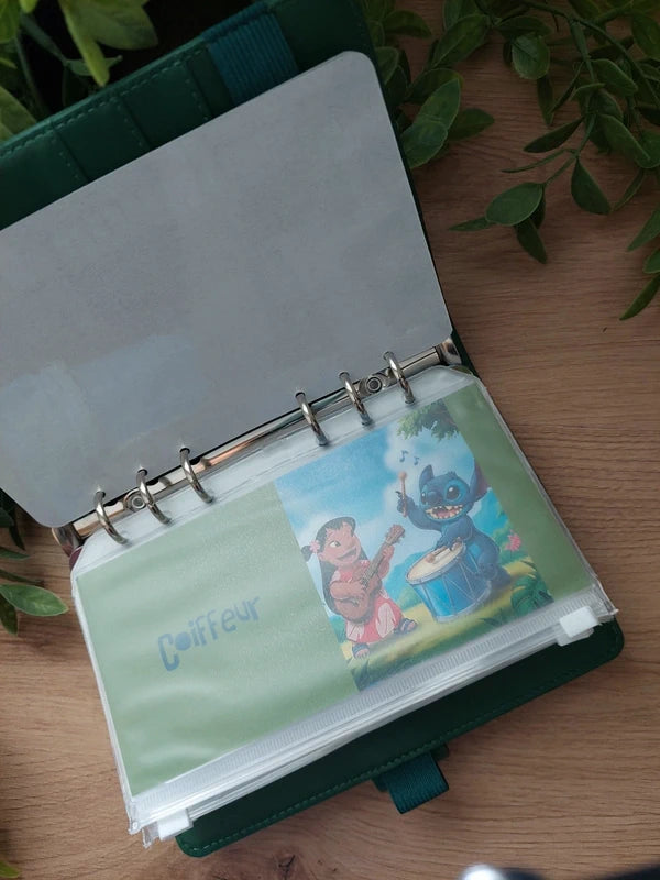 🌺 Classeur de Budget Complet "Stitch Tropical" – Vert Émeraude (A6)