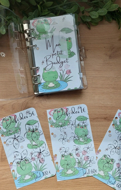 🐸 Classeur de Budget Complet "Froggy" – Vert & Ludique (A6)