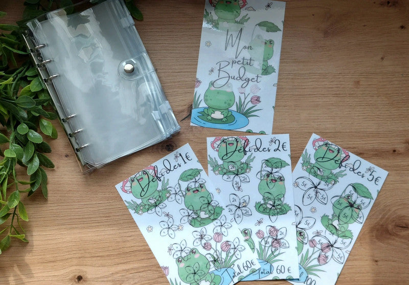 🐸 Classeur de Budget Complet "Froggy" – Vert & Ludique (A6)