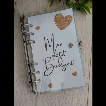 Kit Budget Zen – 2 Classeurs Transparents Cœur Or Format A6