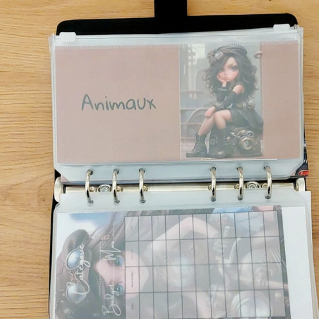 🎸 Classeur de Budget Complet "baby doll " – Noir Intense (A6) (Copie)