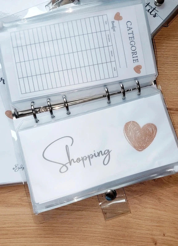 Kit de Démarrage Cœur Or - Budget Planner + Classeurs + Enveloppes