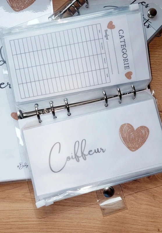 Kit de Démarrage Cœur Or - Budget Planner + Classeurs + Enveloppes