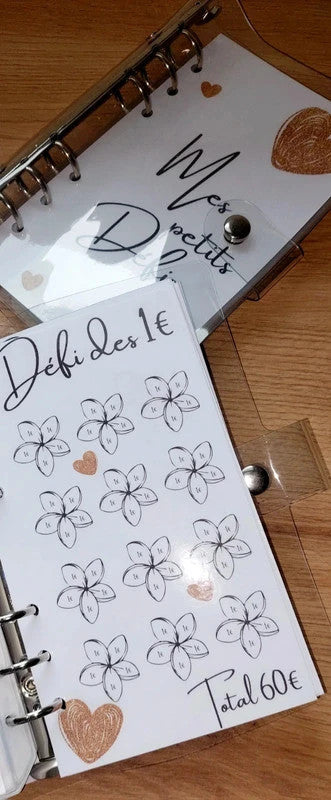 Kit de Démarrage Cœur Or - Budget Planner + Classeurs + Enveloppes
